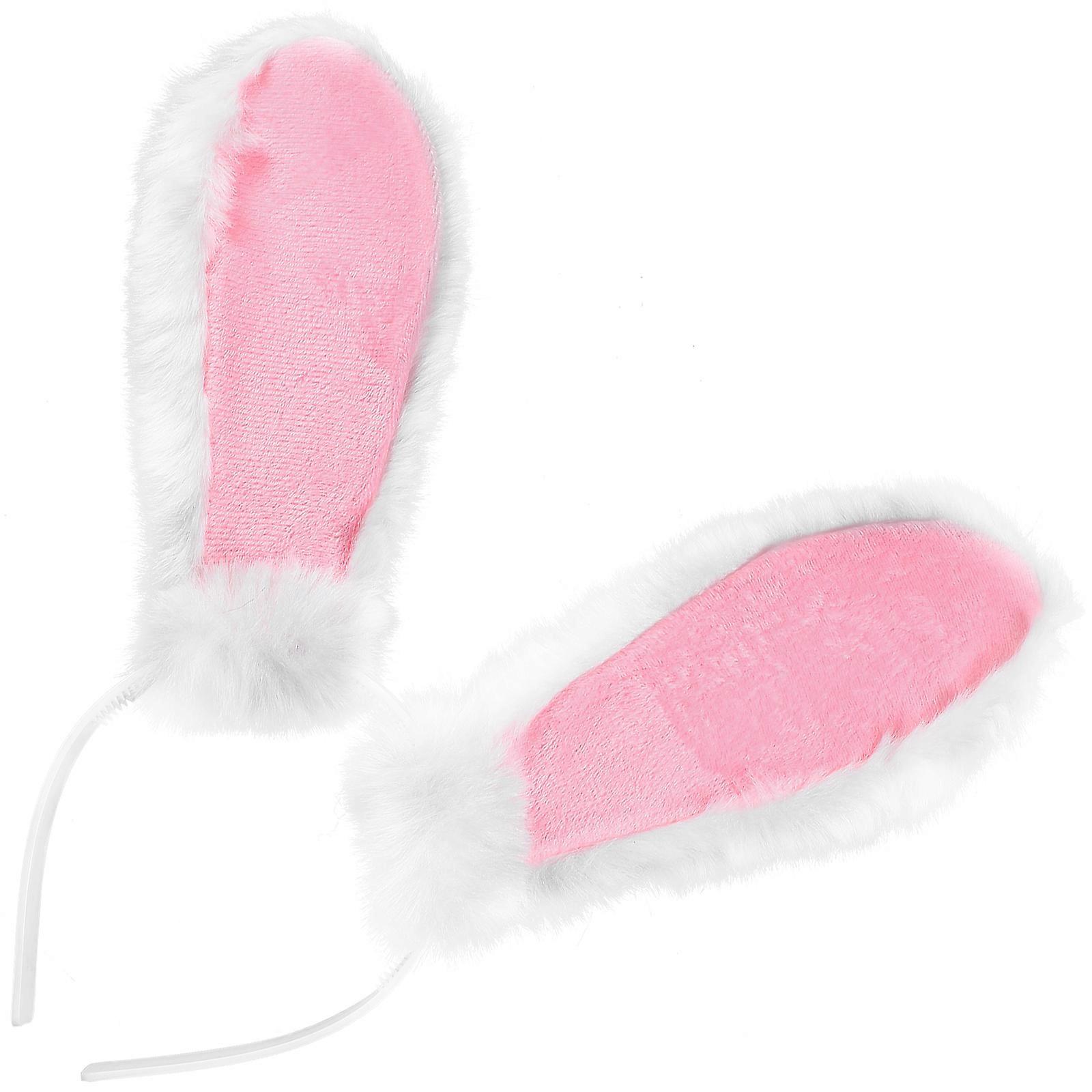 Rabbit Cosplay Headband Plush Bunny Ears Headband for Easter 4Pcs