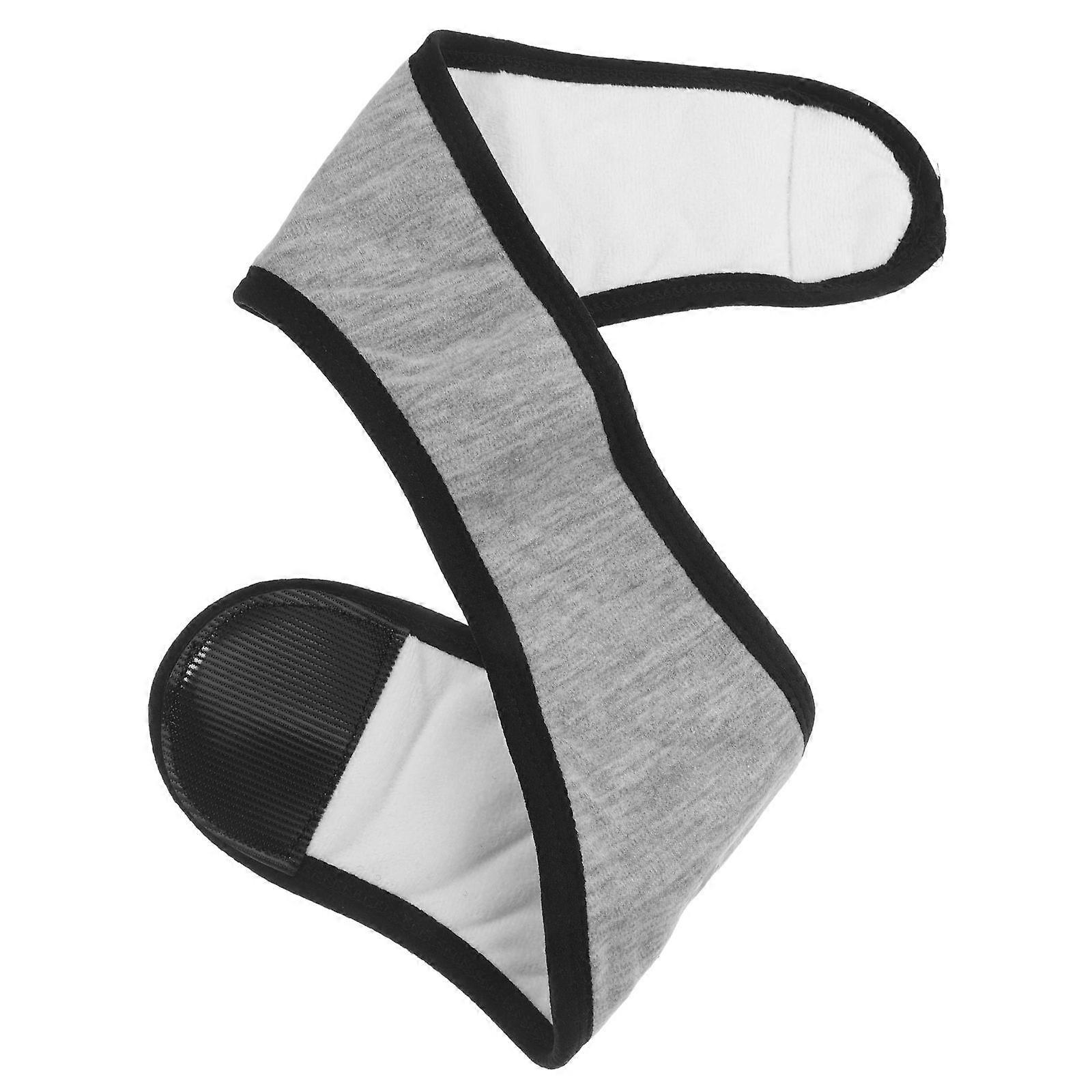 Windproof Ear Muff For Winter Sleeping Light Grey Minimalist Design Soft Comfortable Nonpressure Fit 1Set