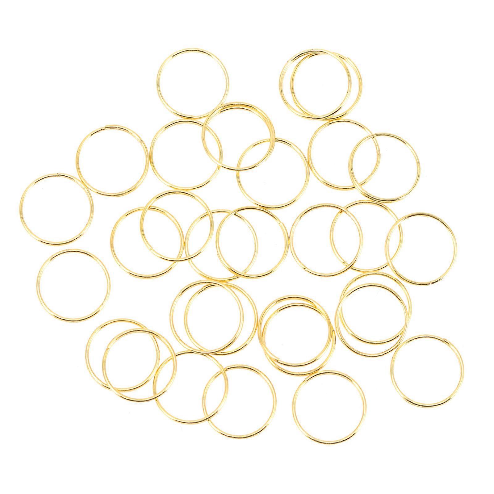 300Pcs Golden Chandelier Connection Ring for Crystal Drop Pendant DIY