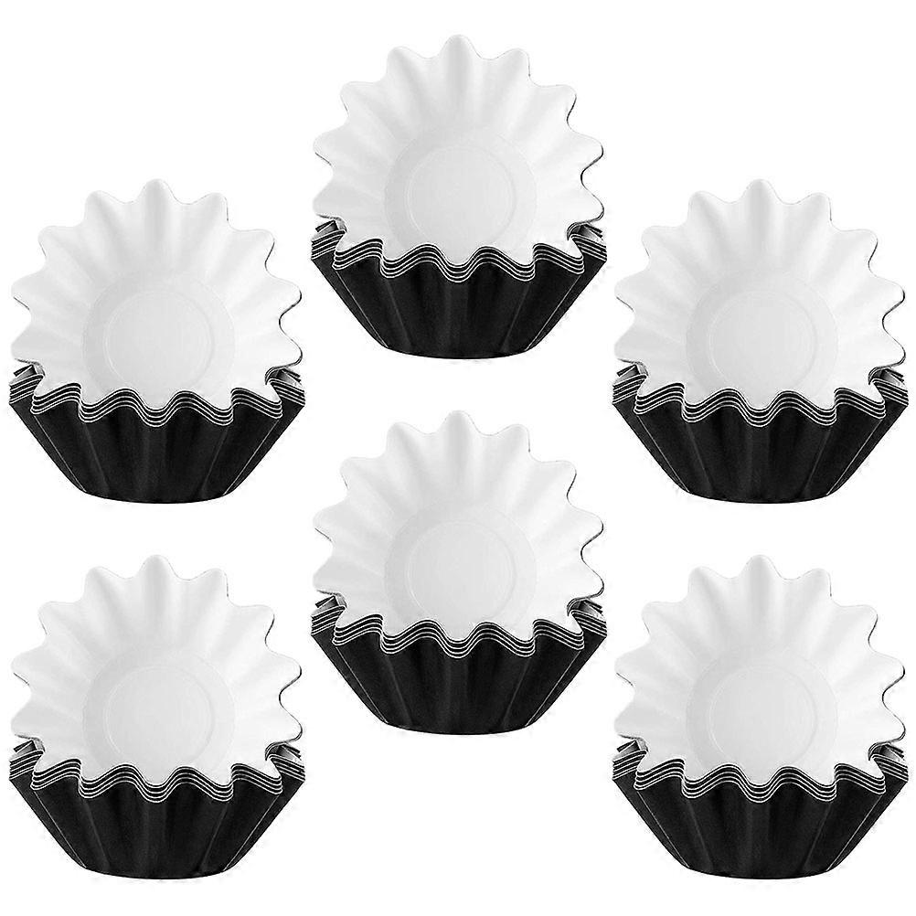 Heat Resistant Wax Melt Liners Simple Design Square Black 50Pack