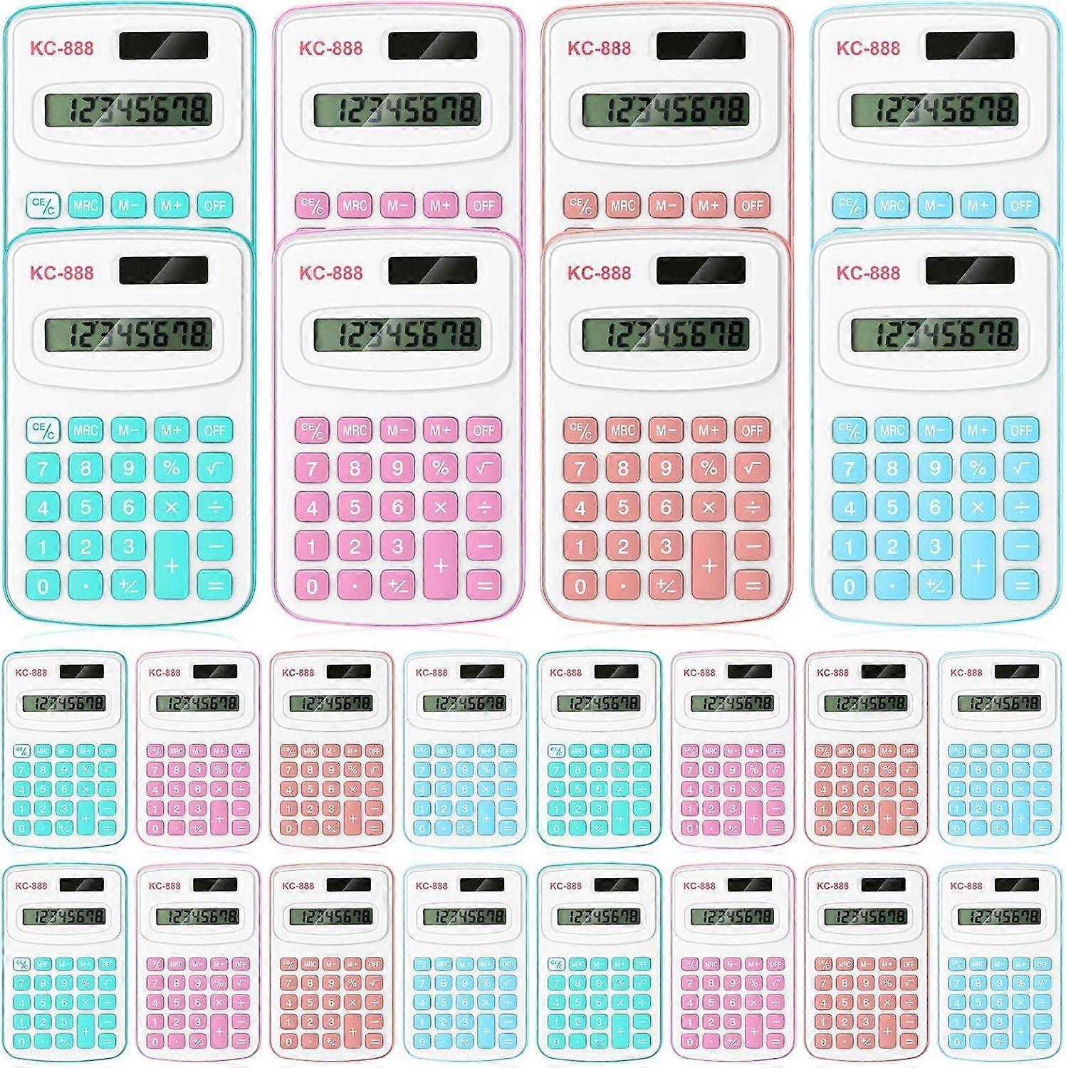 2025 Latest Model 16 Pcs Pocket Size Calculator for Students Bulk Mini Handheld