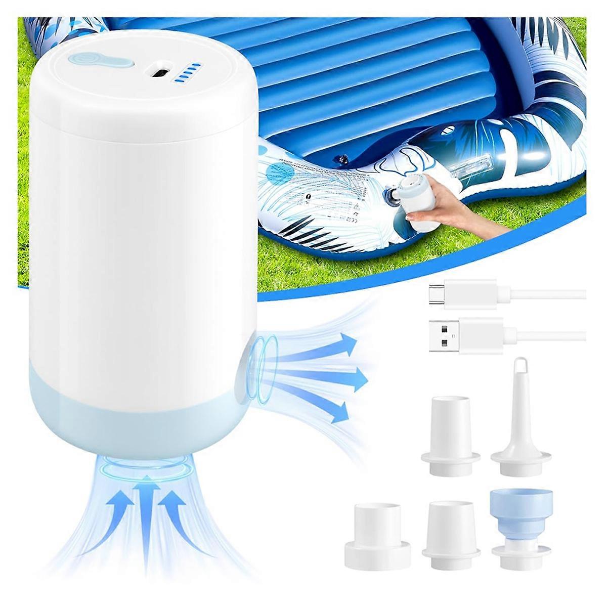 Portable Mini Air Pump for Inflatables,4KPa Ultra-Fast Inflation/Deflation Tiny Air Pumps for Pool Floats, Air Mattress