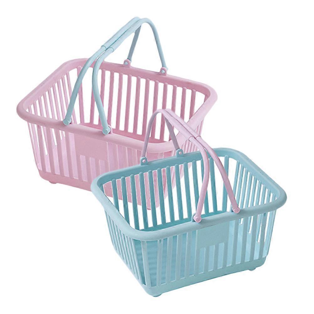 2Pcs Plastic Storage Baskets For Organizing Toys And Cosmetics In Assorted Color Made Of PP