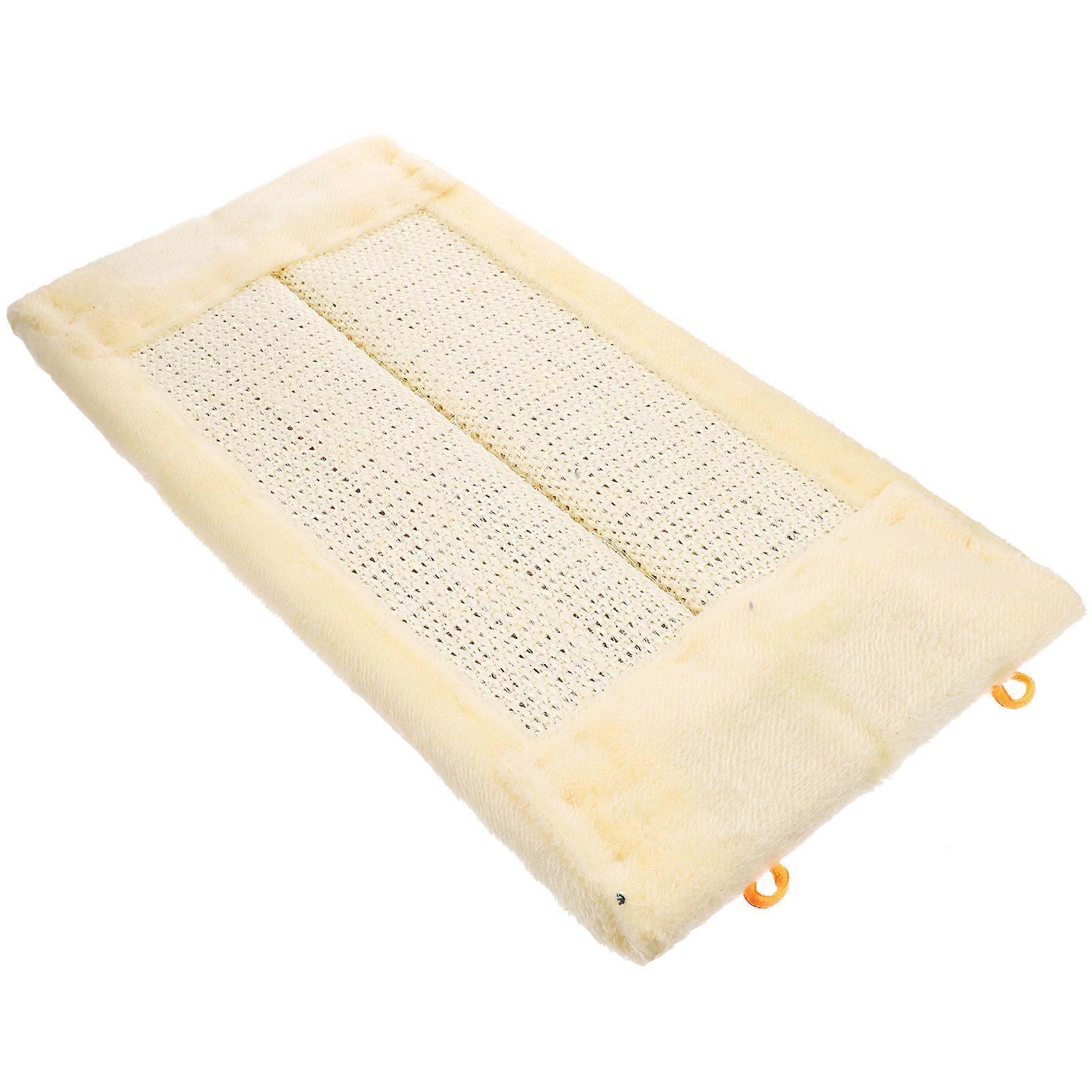 Cat Scratch Board for Pets 3Pcs Wall Mounted Sisal Bamboo Material Beige