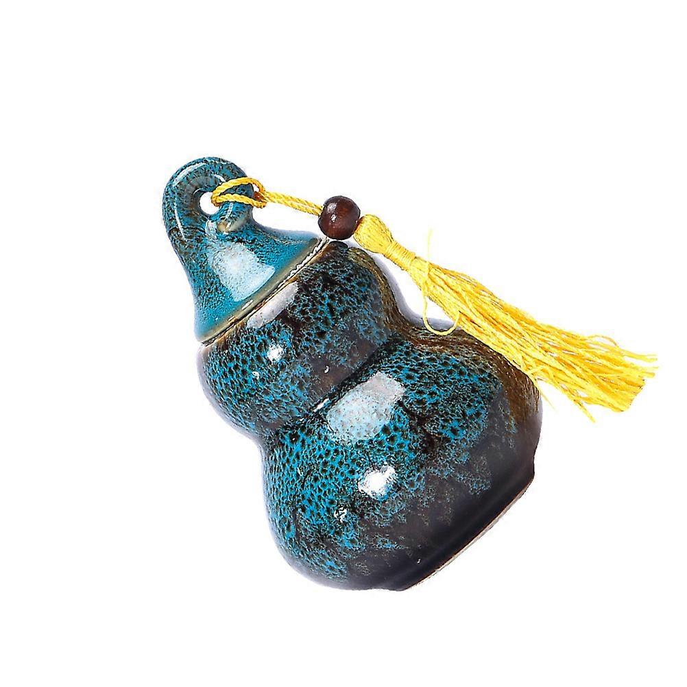 Tea Container Ceramic Sealed Tea Jars Home Use Gourd Shape Moisture-Proof 1Set