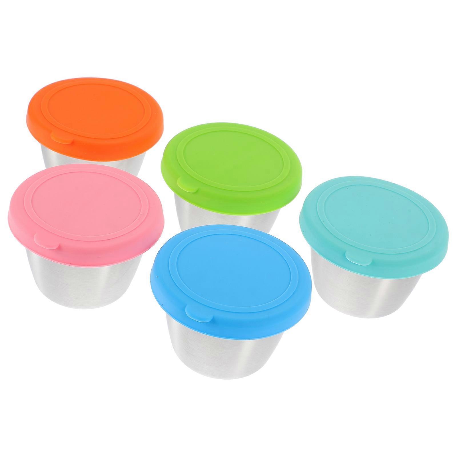 Condiment Cups Stainless Steel Salad Dressing Container Leak-Proof 20Pcs