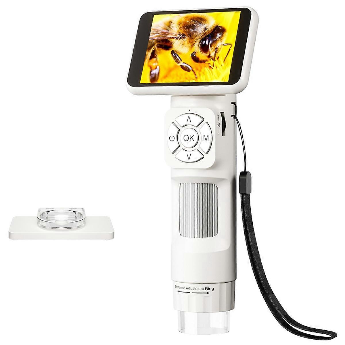 Portable USB Kids Digital Microscope 2.8 Inch Screen White