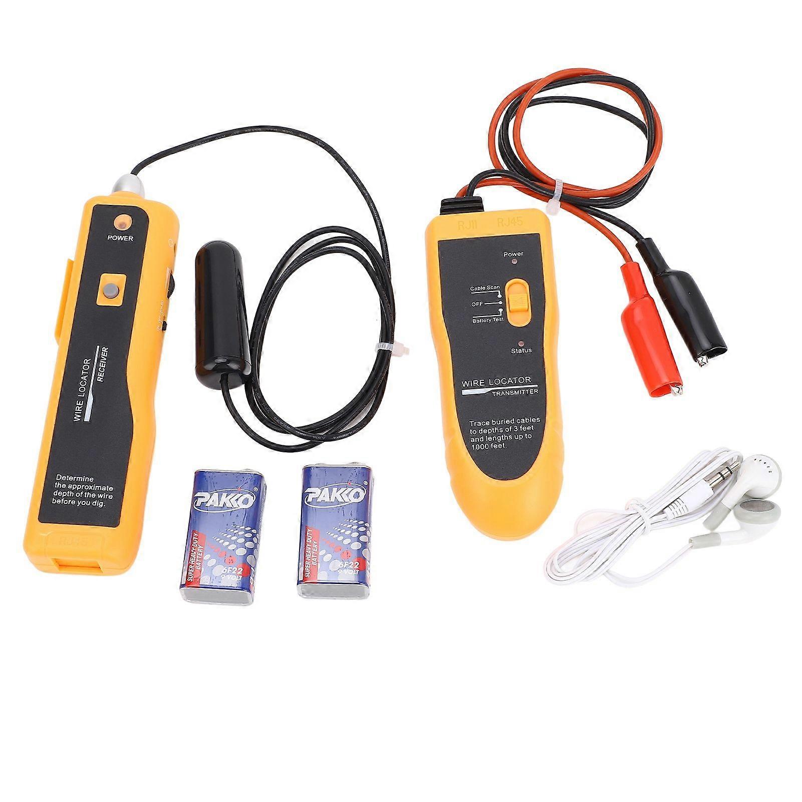 Wire Detector Underground Cable Wire Locator Multipurpose Concealed Wiring Finder with Earphone