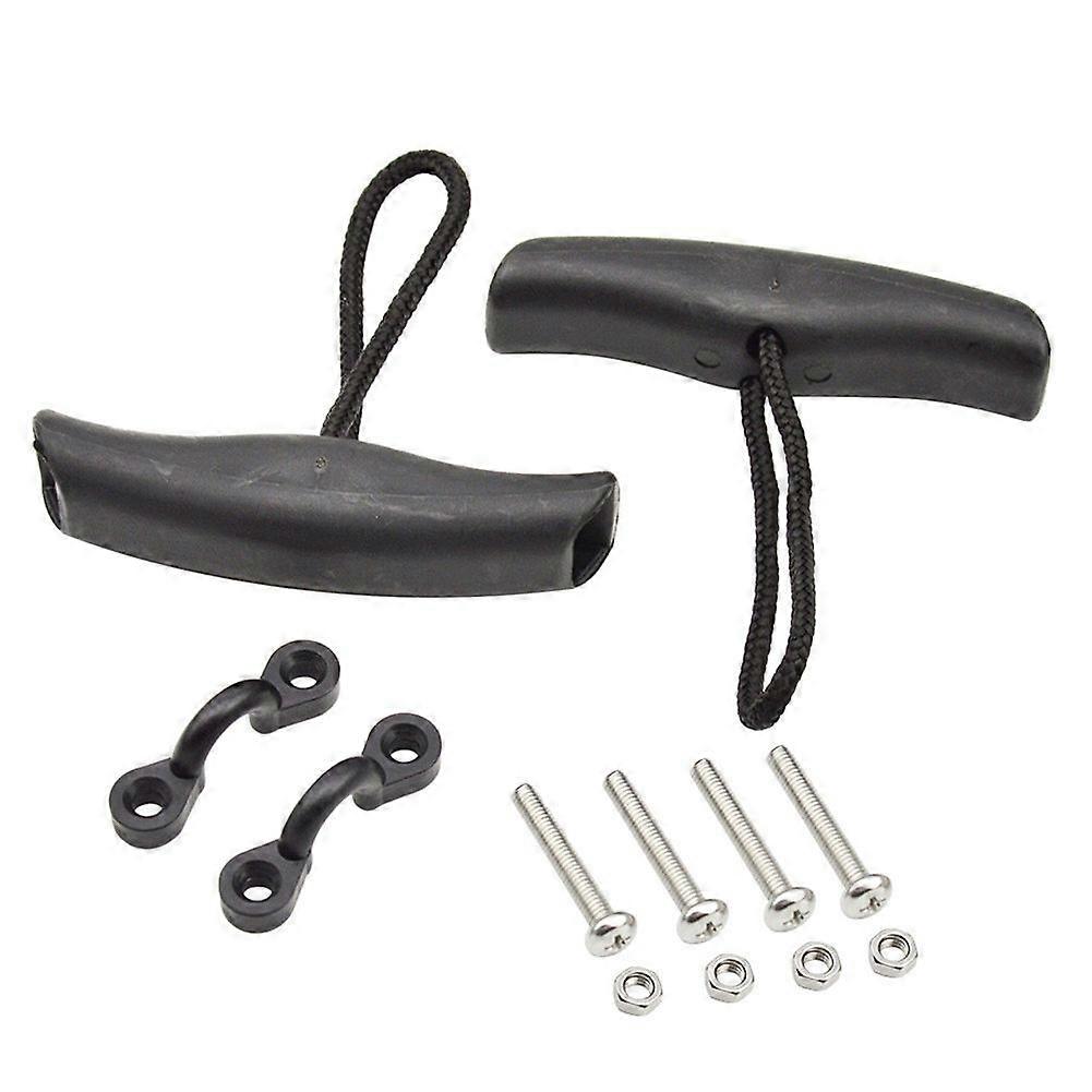 2 Pcs Kayak Carry Handle Pull Handle T-Handle + 2 Pcs Kayak Pad Eyes
