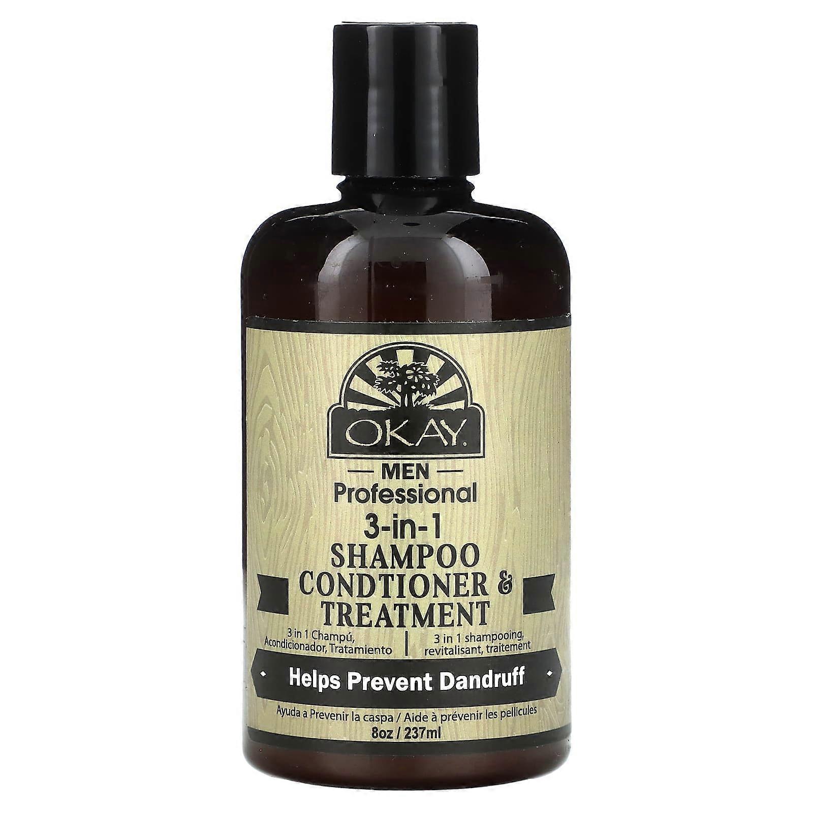 Men Professional, 3-in-1 Men Shampoo Conditioner & Treatment, 8 oz (237 ml)