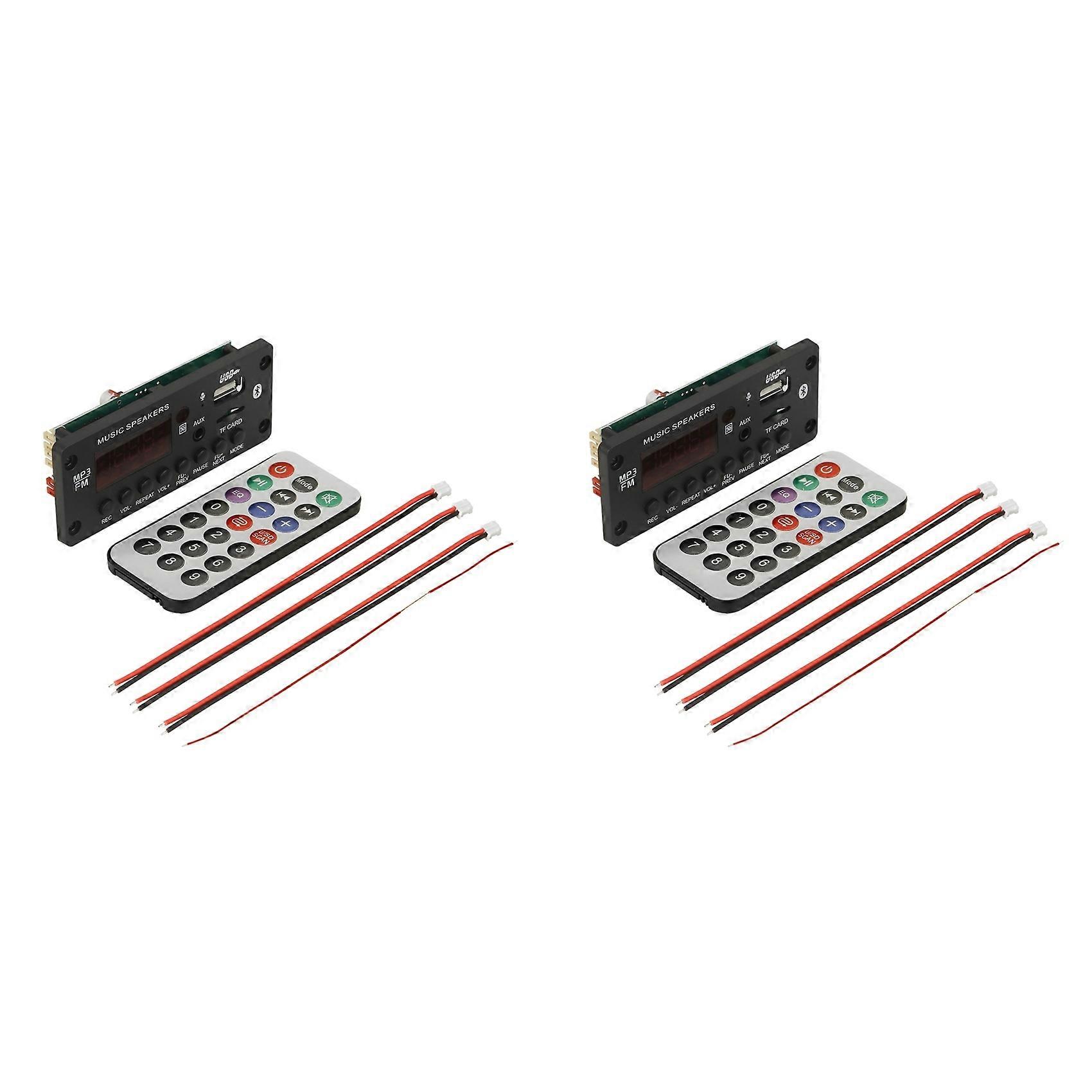 2X 50W Amplifier 12V MP3 Decoder Board Bluetooth 5.0 25W Car MP3 Player USB Recording Module FM AUX Radio for Speaker