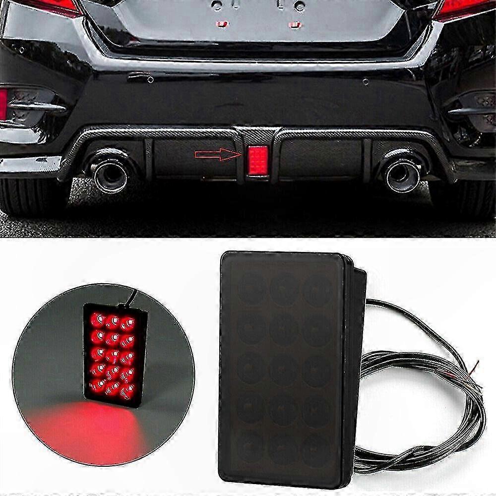 Universal 15-LED Strobe Flashing Rear Tail Brake Light for Cars