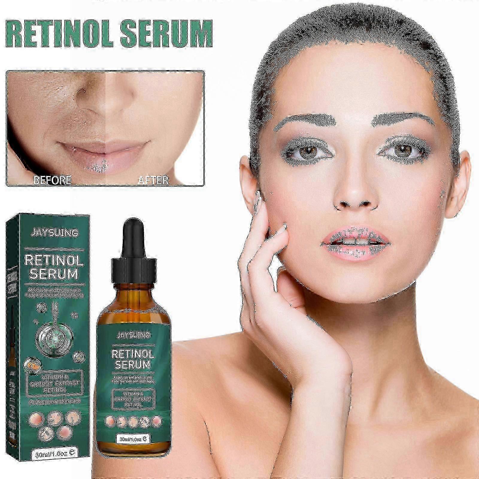 Jaysuing Retinol Essence Facial Anti-wrinkle Improves Fine Lines, Brightens, Firms and Elasticity, Anti-aging and Shrinks Pores |