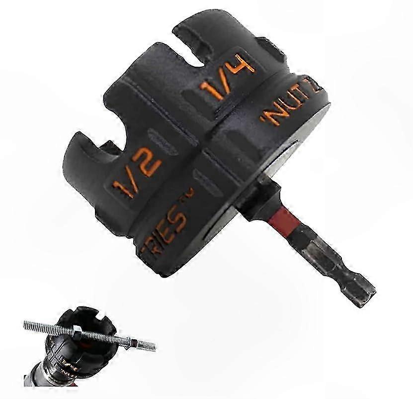 Universal Drill Adapter for Nut and Bolt Removal, Fits 1/4", 3/8", 1/2" Threaded Rods, Impact Driver Tool Accessory