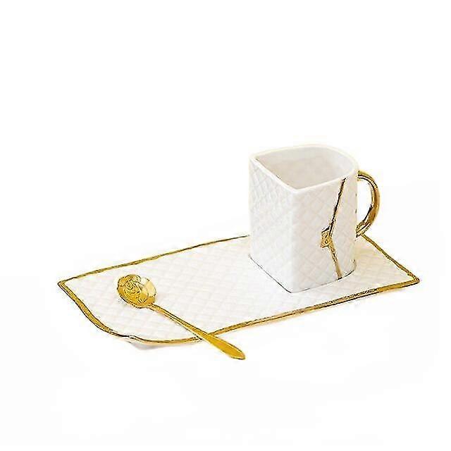 Creative Coffee Cup Set Ceramic Cup And Saucer High End Household Cup