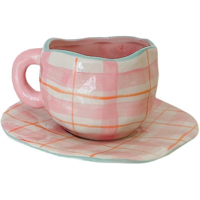 コーヒーティーセット、セラミックフラワーカップとソーサー、コーヒーカップ、ミルクマグ、コーヒーマグ、コーヒーカップ&ソーサーセット