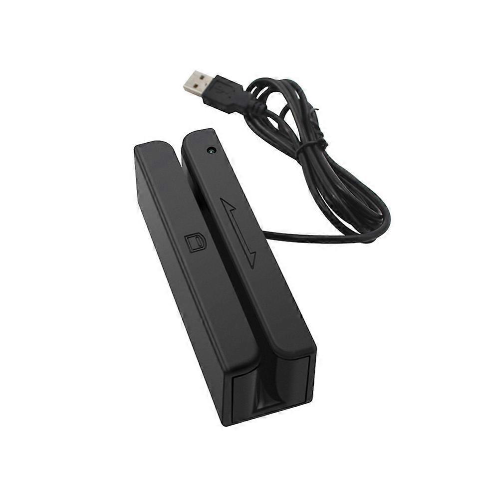 3 Tracks Magnetic Stripe Card Reader USB Mini Smart Card Swiping Machine for Bank Inquiry POS Systems Reliable and Fast Data Reading