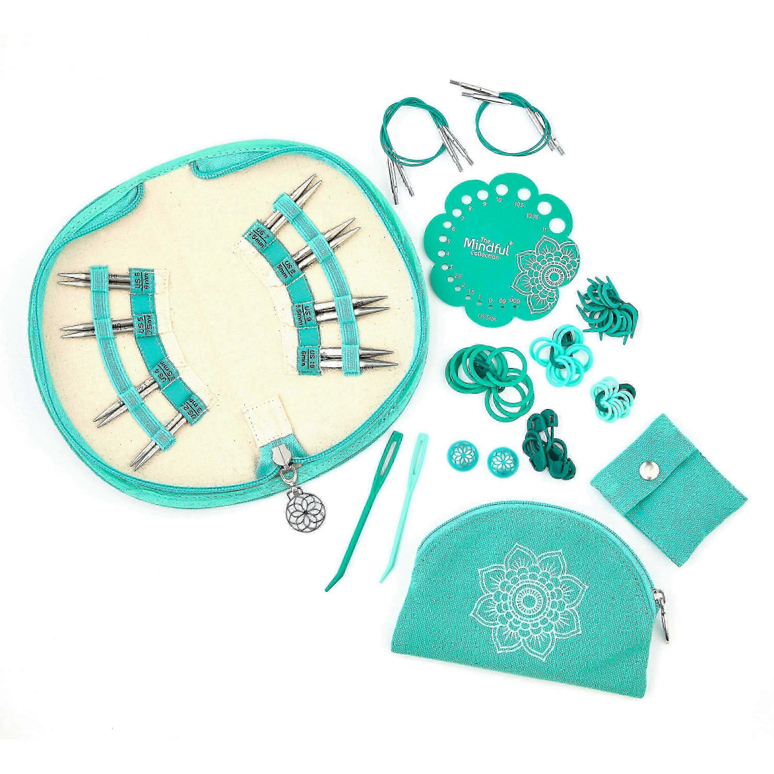 Circular Interchangeable Knitting Needles 5cm Tips Lace Mindful Collection Generosity Set