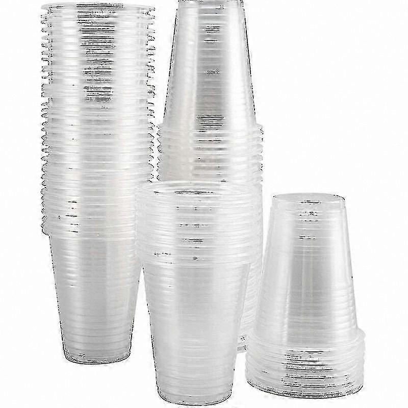 Clear Plastic Cups, 100 Count, Disposable Drinkware for Parties and Events
