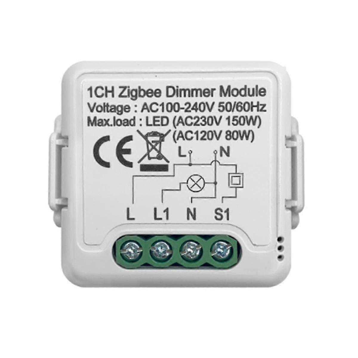 Tuya Zigbee Smart Dimmer Switch Module stöder 2-vägs kontroll DIY dimbara omkopplare 10a Arbeta för Al