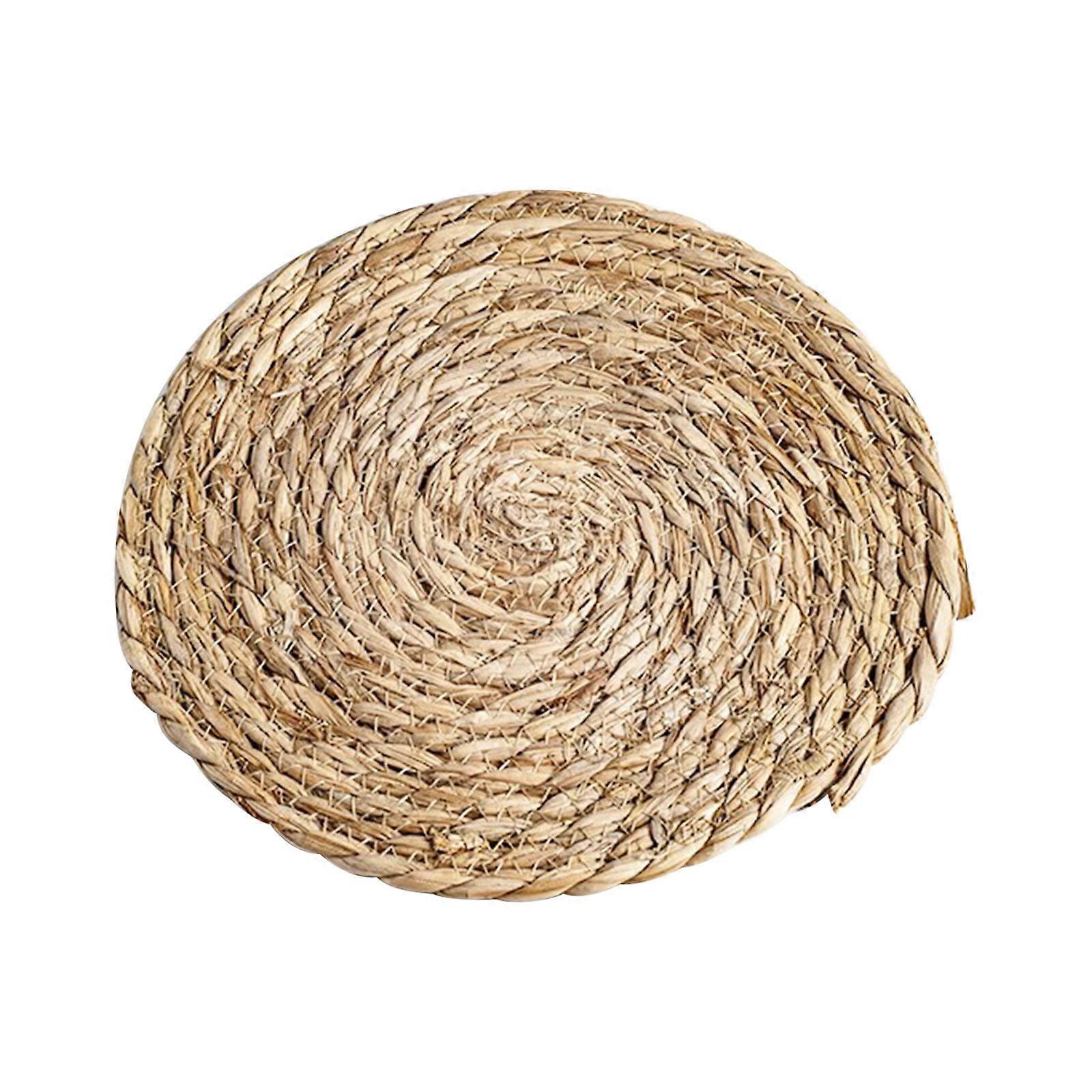 Woven Placemats, Round Wicker Mats, Durable Cotton Rope, Non-Slip & Heat Resistant for Table Decor and Dining – Compatible with Most Tables