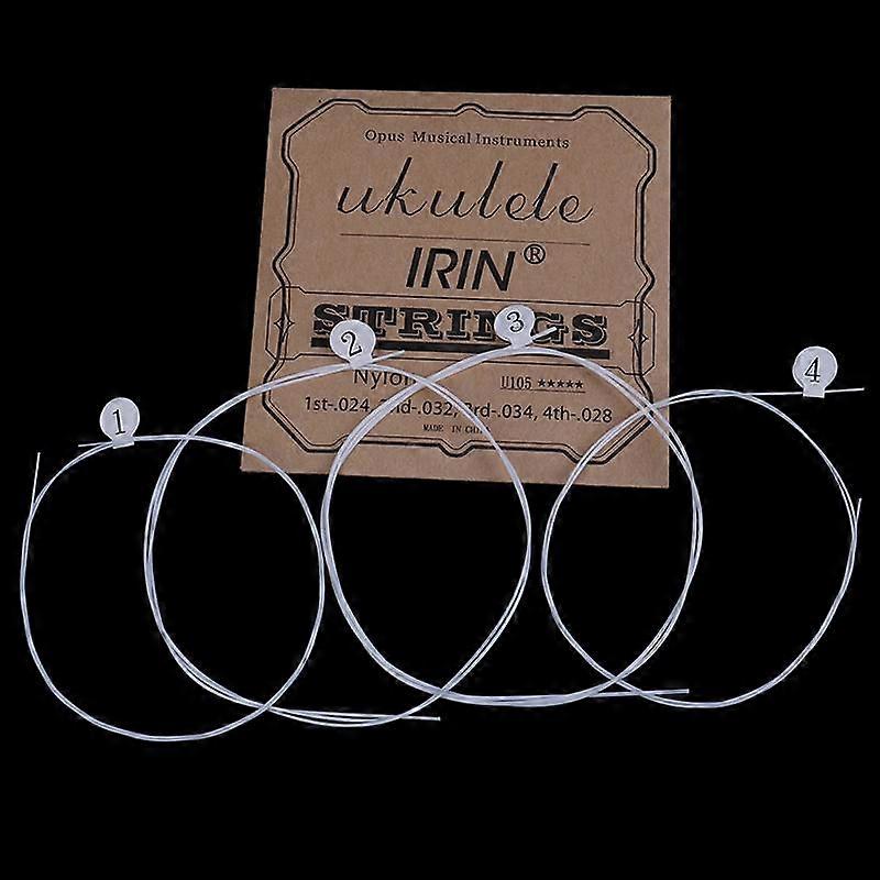 4 Pcs/Set Ukulele Strings White Nylon U105 A E C G Tuning Ukulele String