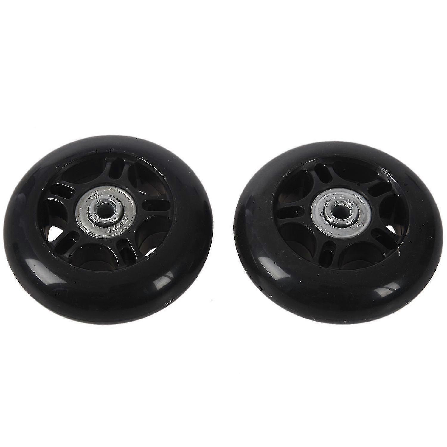 2set 64x18mm Luggage Suitcase / Inline Outdoor Skate Replacement Wheels Black