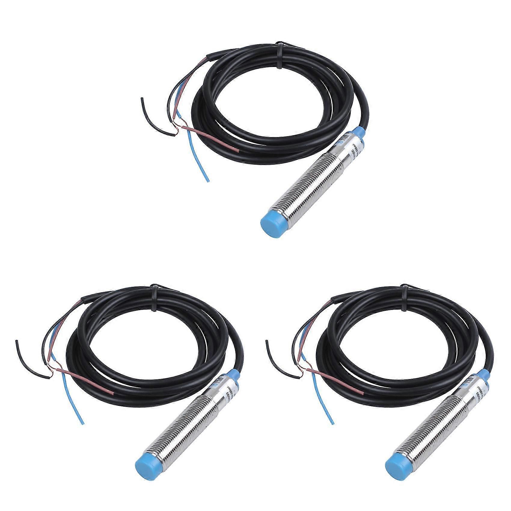 3x Dc 6-36v Pnp No 3-wire 4mm Cylindrical Inductive Proximity Sensor Approach Switch Lj12a3-4-z/by