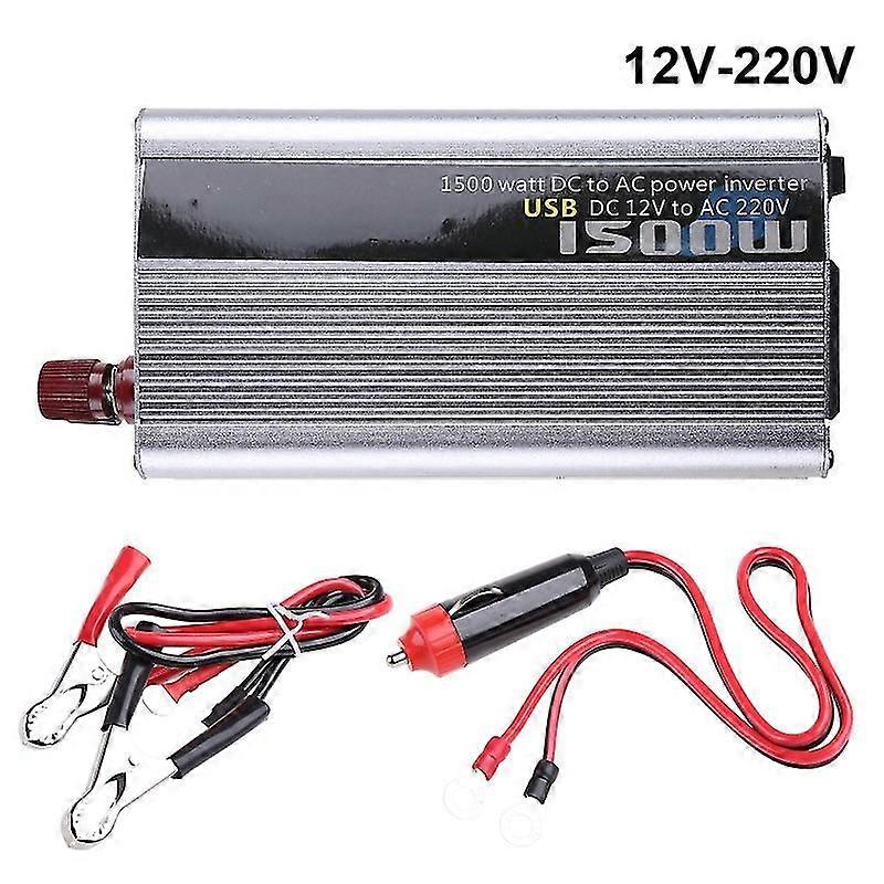 1500w Car and Home Power Inverter, DC 12v/24v to AC 110v/220v Power Converter with Short Circuit Automatic Protection