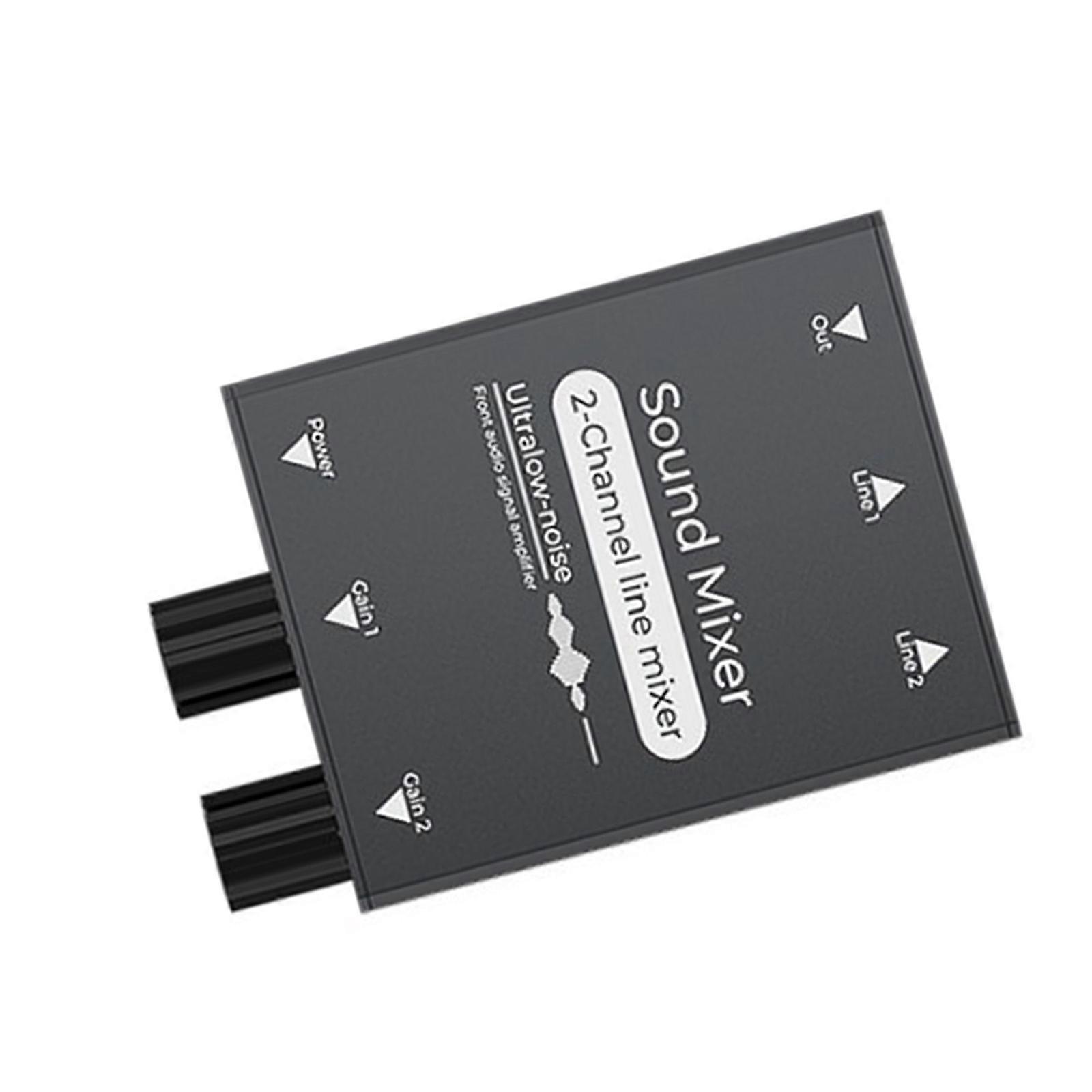 2 In 1 Out Sound Switcher For Live Streaming With Aluminum Housing Sound Mixing for Recording Studio Singing Equipment Multicolor