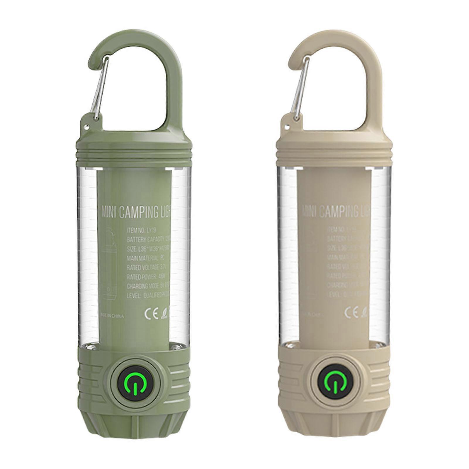 Small LED Flashlights Waterproof Plastic Texture Flashlight with Keychain Hook Suitable for Camping and Outdoor Use  Multi