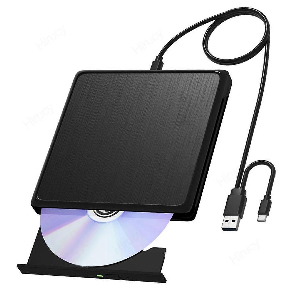 USB3.0 External CD DVD RW Optical Drive Long Data Cable CD/DVD Player Burner Writer for Laptop Desk