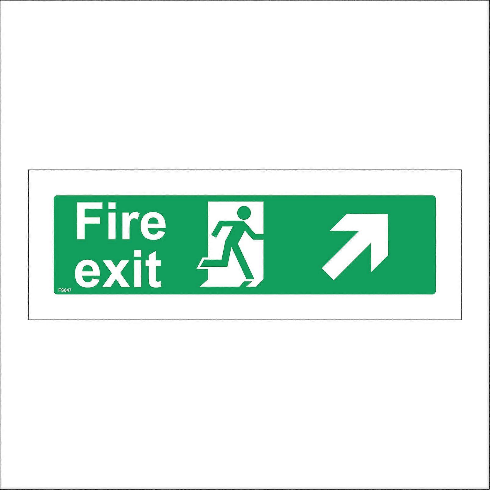 FS047 Fire Exit Right Sign with Running Man Door Arrow