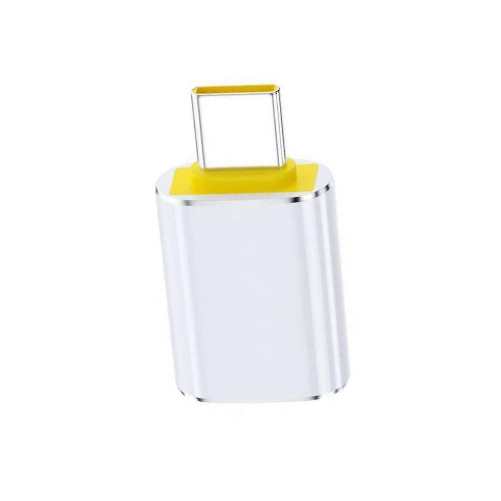 Short USB Type C Male Device to USB 3.0 Female Adapter Connectors OTG Adapter 10Gbps Data Sync for PC Laptop  Yellow