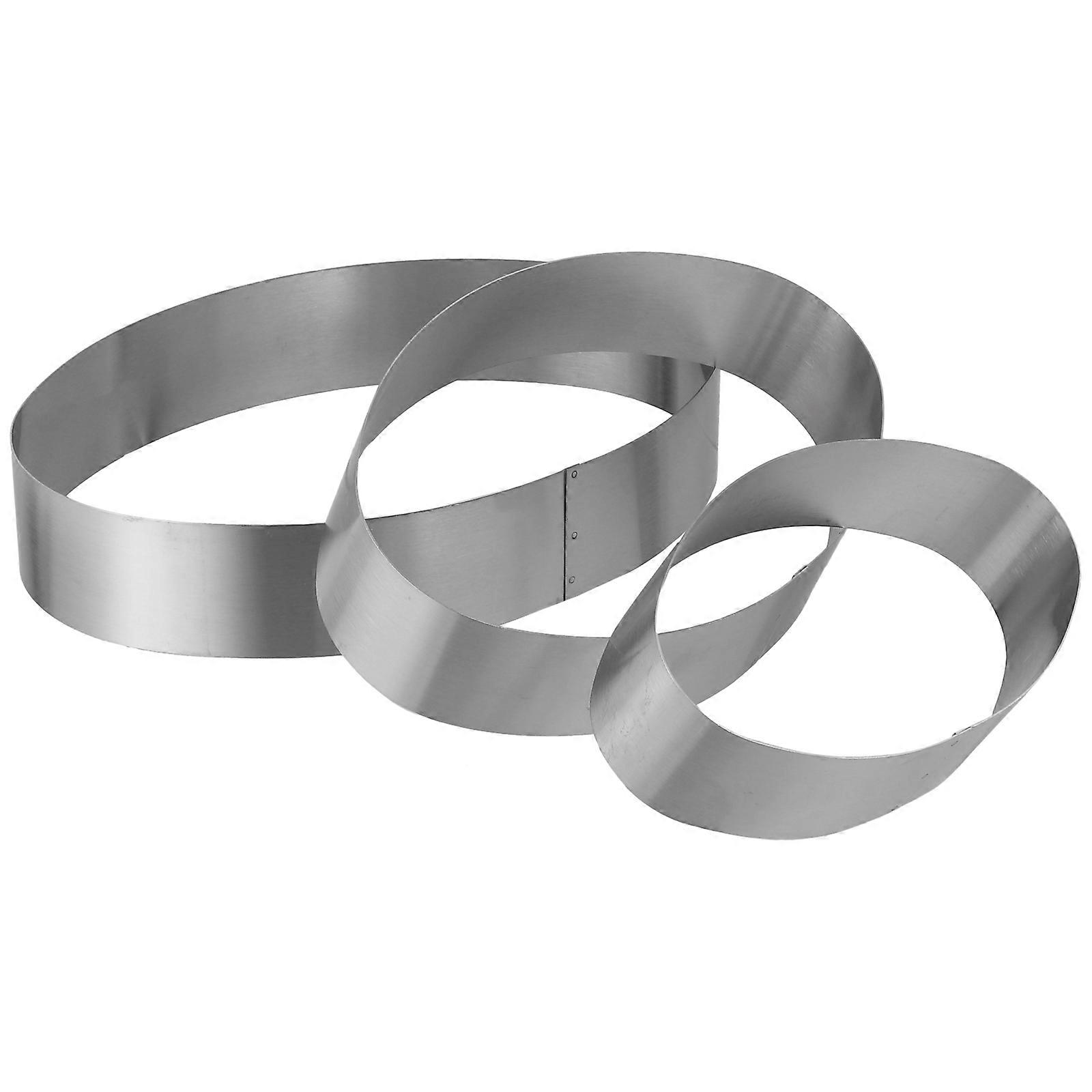 3pcs Cake Bread Cutter Mousse Ring Baking Tools