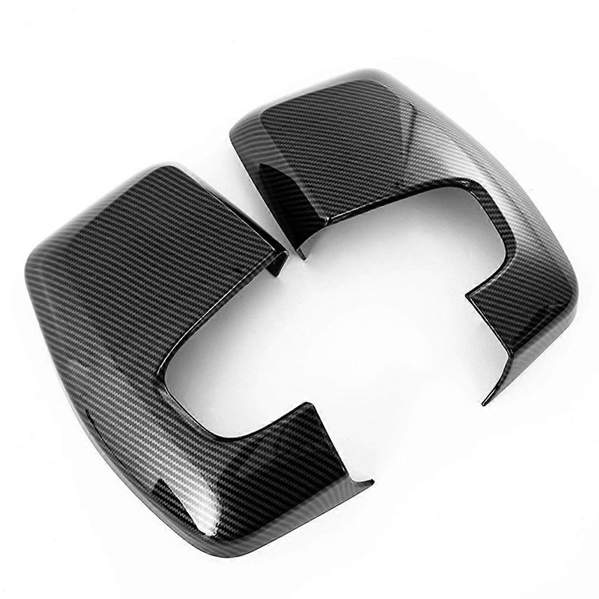 Carbon Fiber Look Side Mirror Covers Rearview Mirror Caps for Transit Tourneo Custom 2012-2023