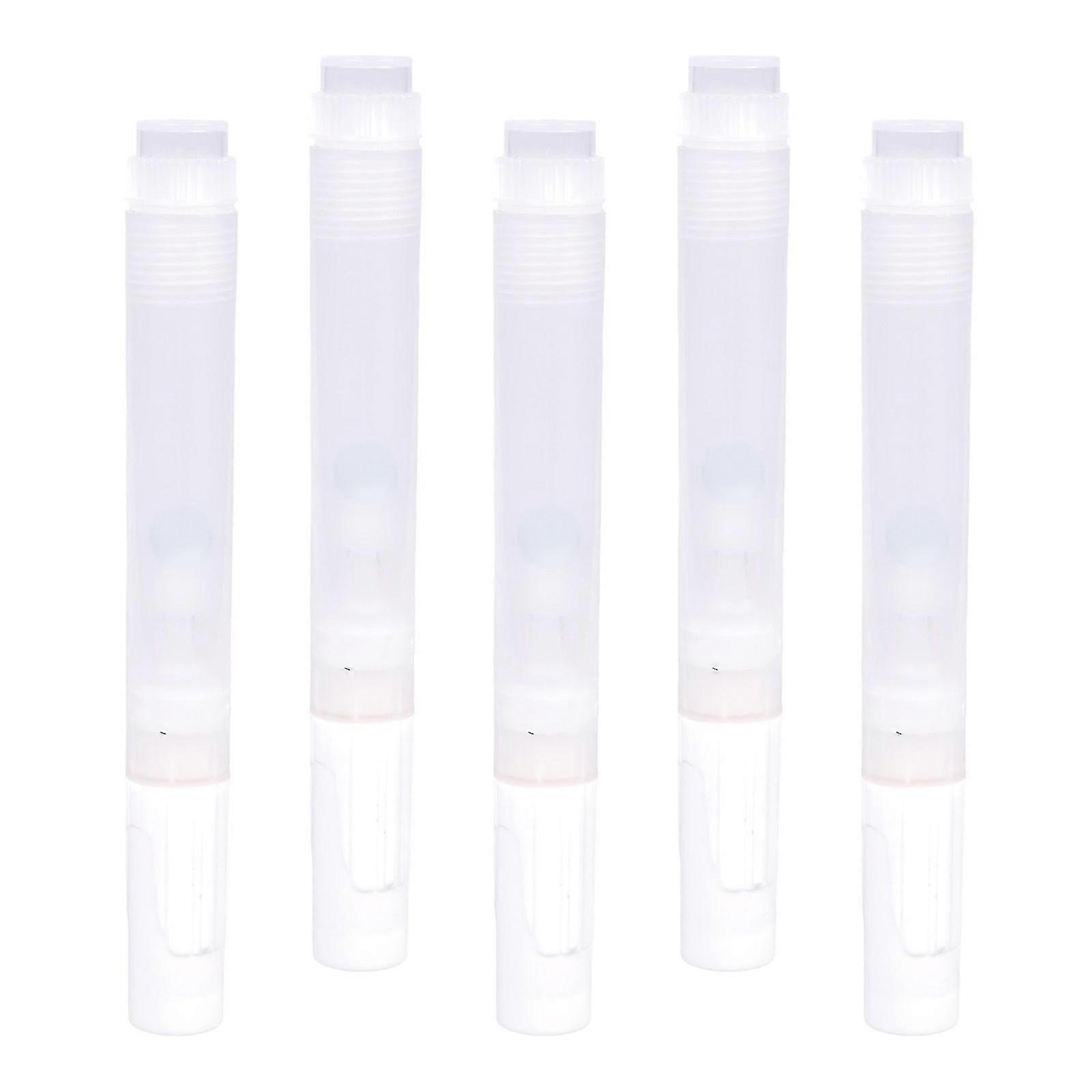 5Pack Refillable 6.5mm Round Nylons Tip Paint Markers For Artists Crafters And Enthusiasts Multicolor