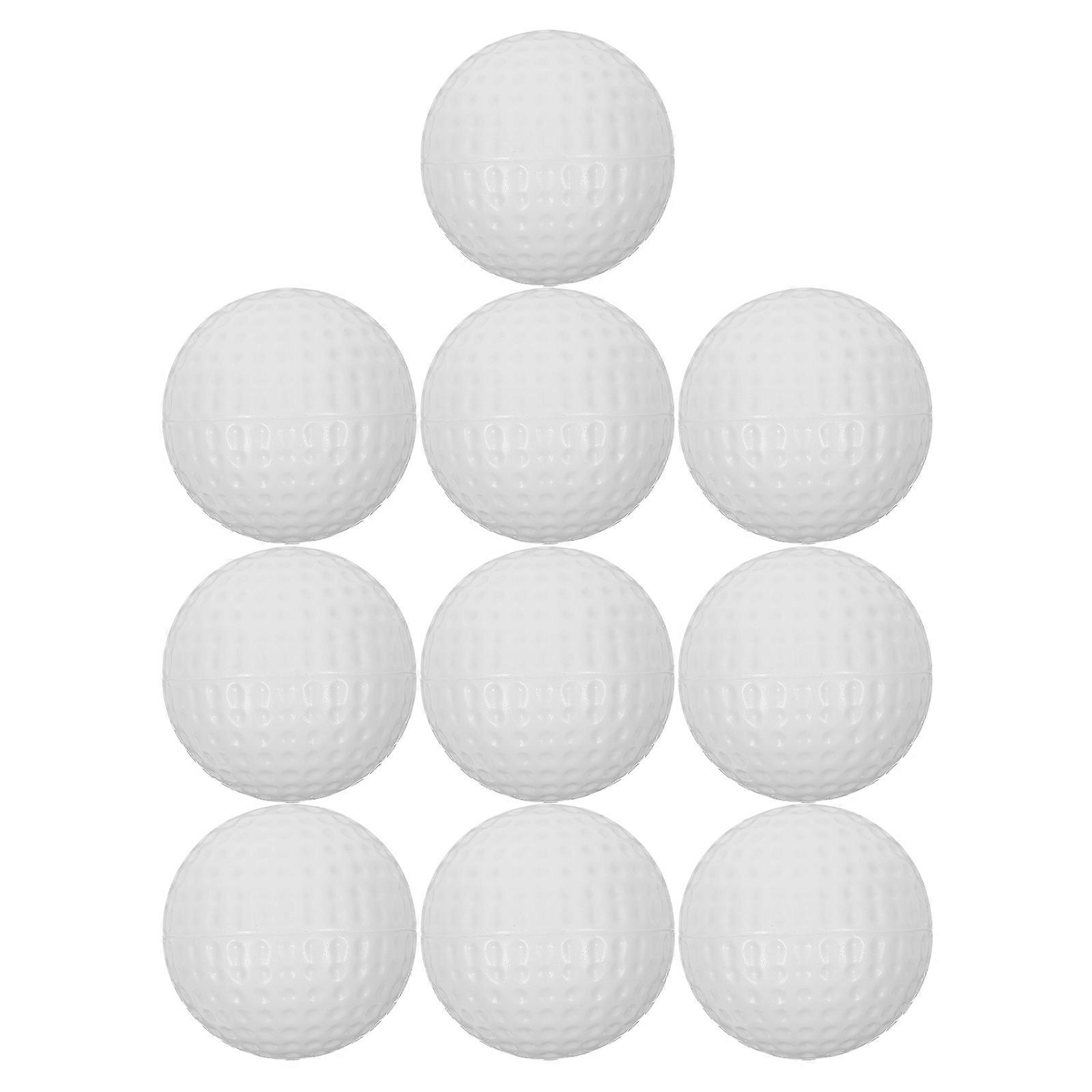 Golf Balls Soft Foam Squeeze Balls for Practice 10Pcs Set White