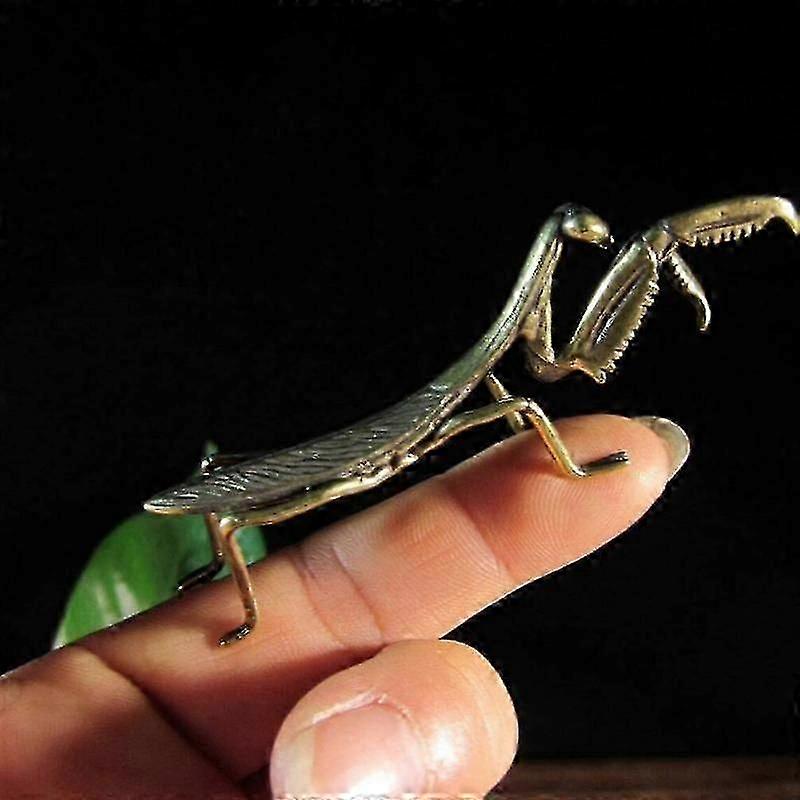 Praying Mantis Statue Copper Solid Brass Pendant Insect Status Ornaments Garden