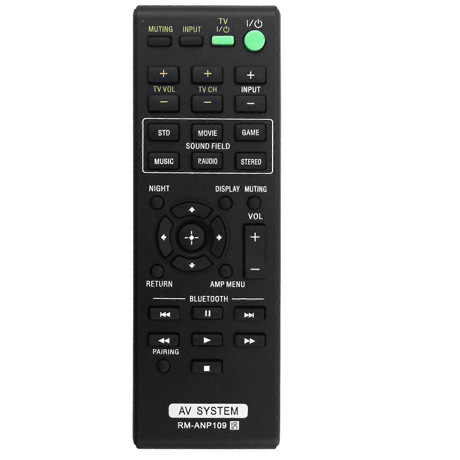 RM-ANP109 Replace Remote for Sony Home Theater Sound AV System HT-CT260 HT-CT260C HT-CT260H HT-CT260HP HT-CT260W SACT260
