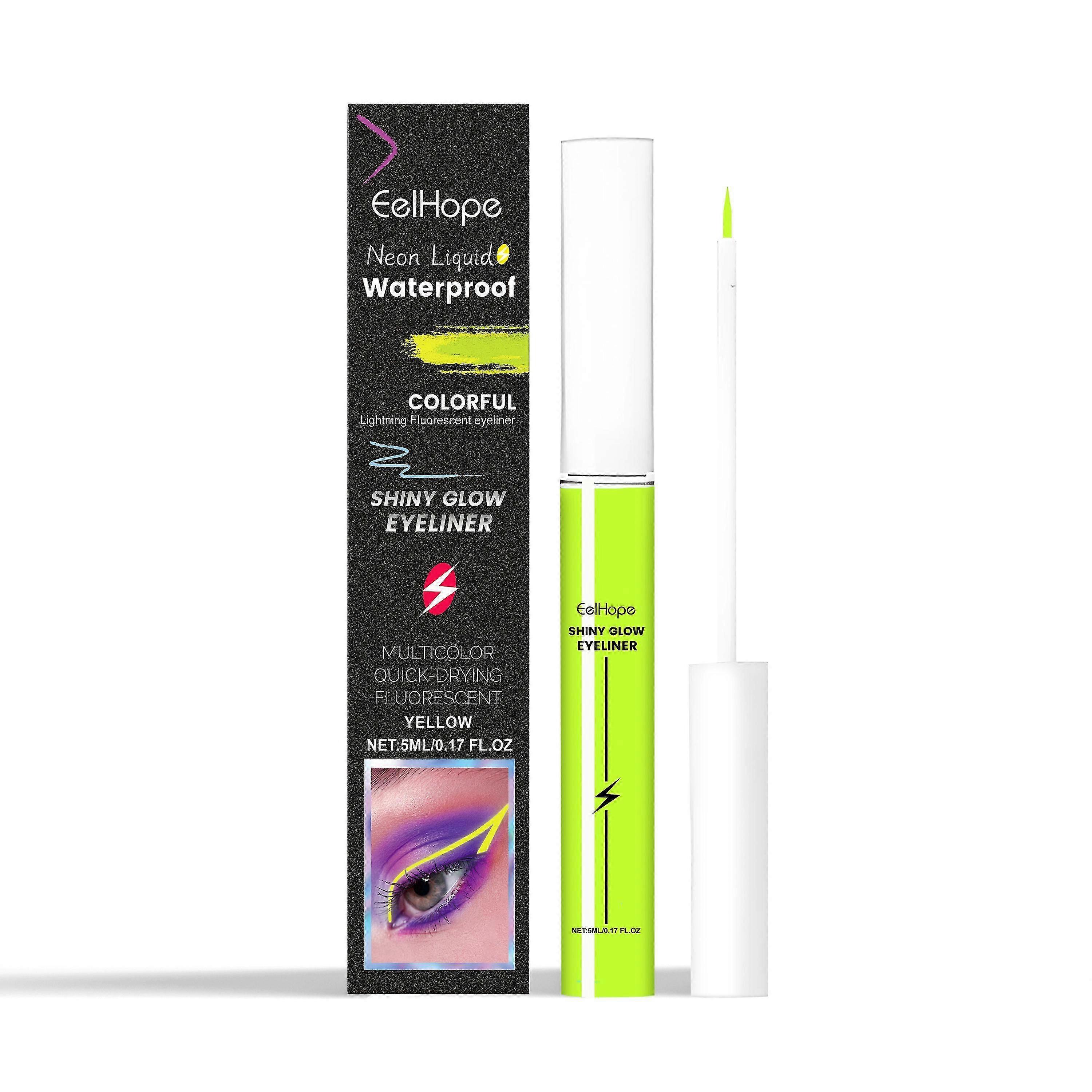 Vibrant Yellow Fluorescent Liquid Eyeliner  LongLasting, Moisturizing  Easy to Apply (5ml)