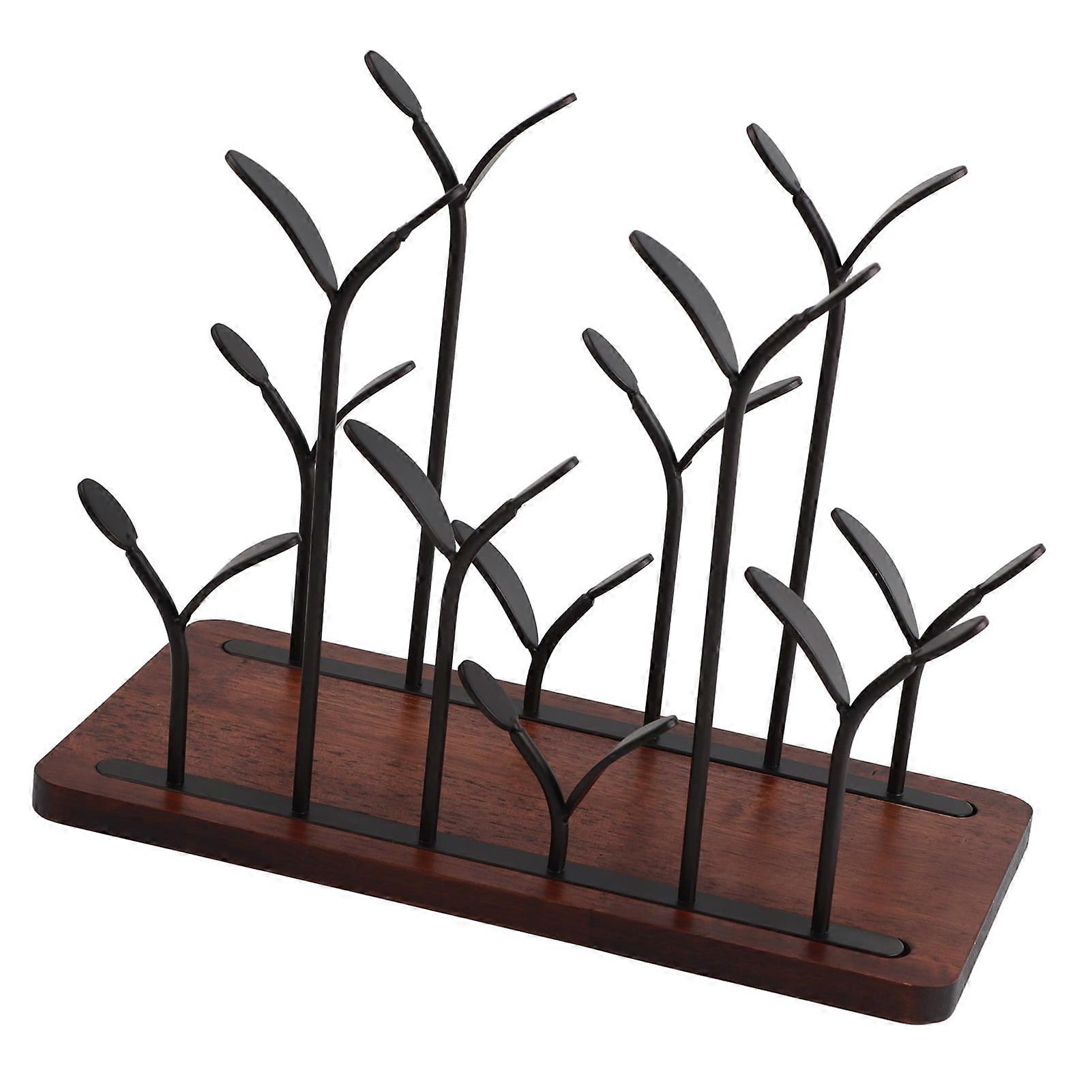 Wine Rack Desktop,Elegant Household Bar 6 Bottles Desktop Wine Rack Holder Display Organizer Stand (Bronze)