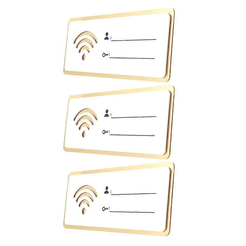 WiFi Password Sign Acrylic Accessory for Account and Password 9Pcs