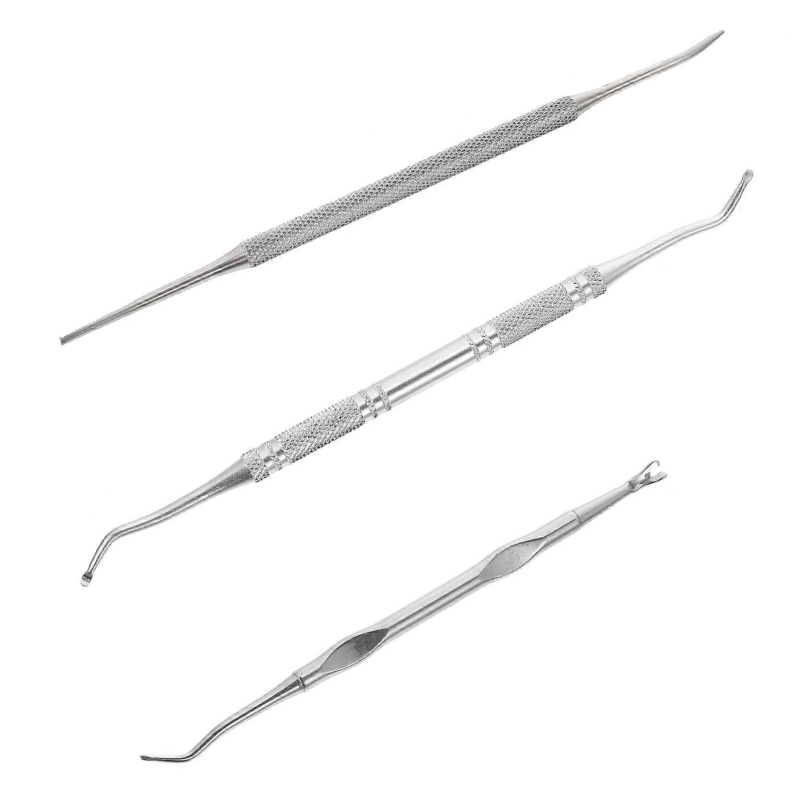 Ingrown Toenail Tool Double-End Nail Cleaner for Precise Pedicure 3Pcs