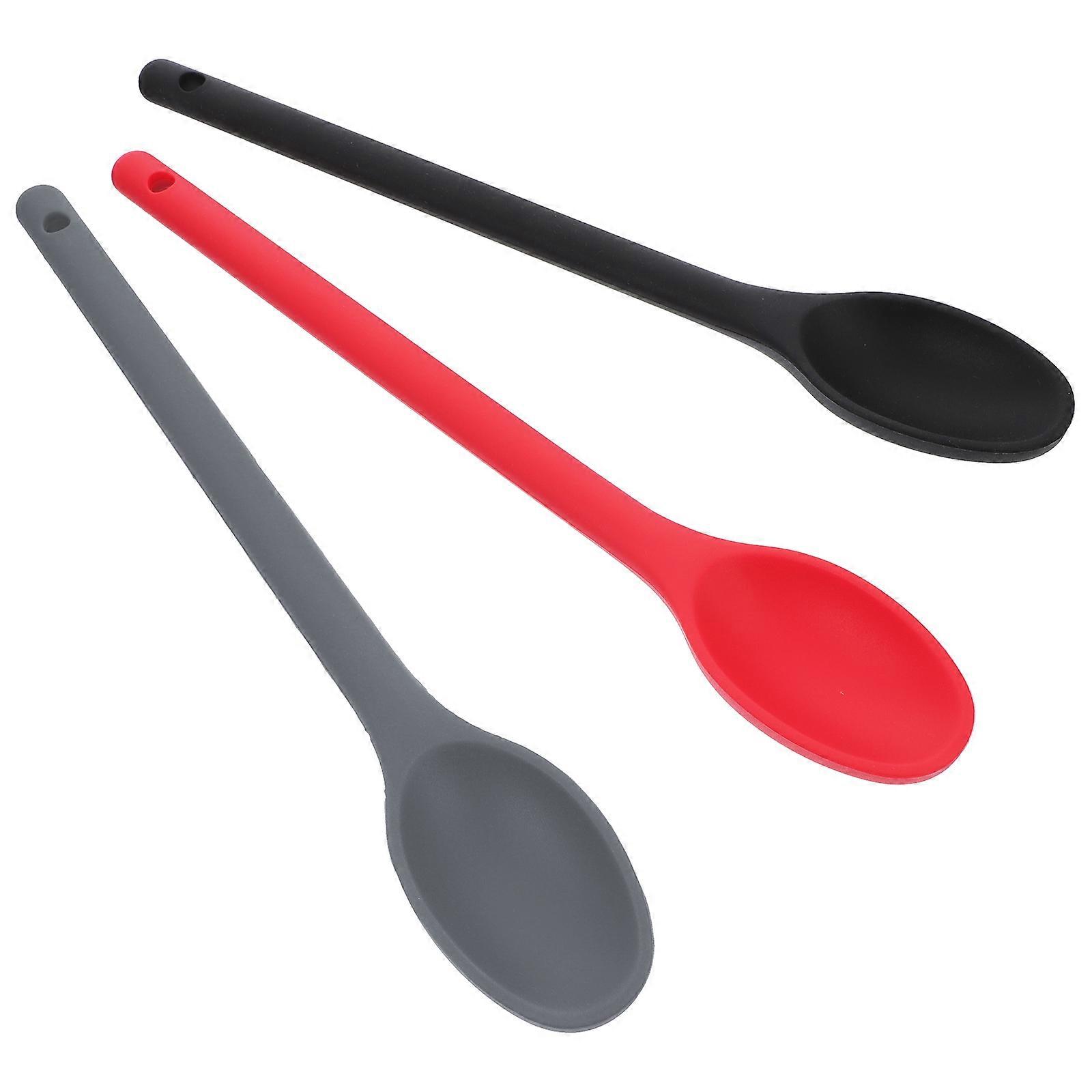 Cooking Spoons Baking Spoons for Kitchen Use 3Pcs Silicone Spoon Set