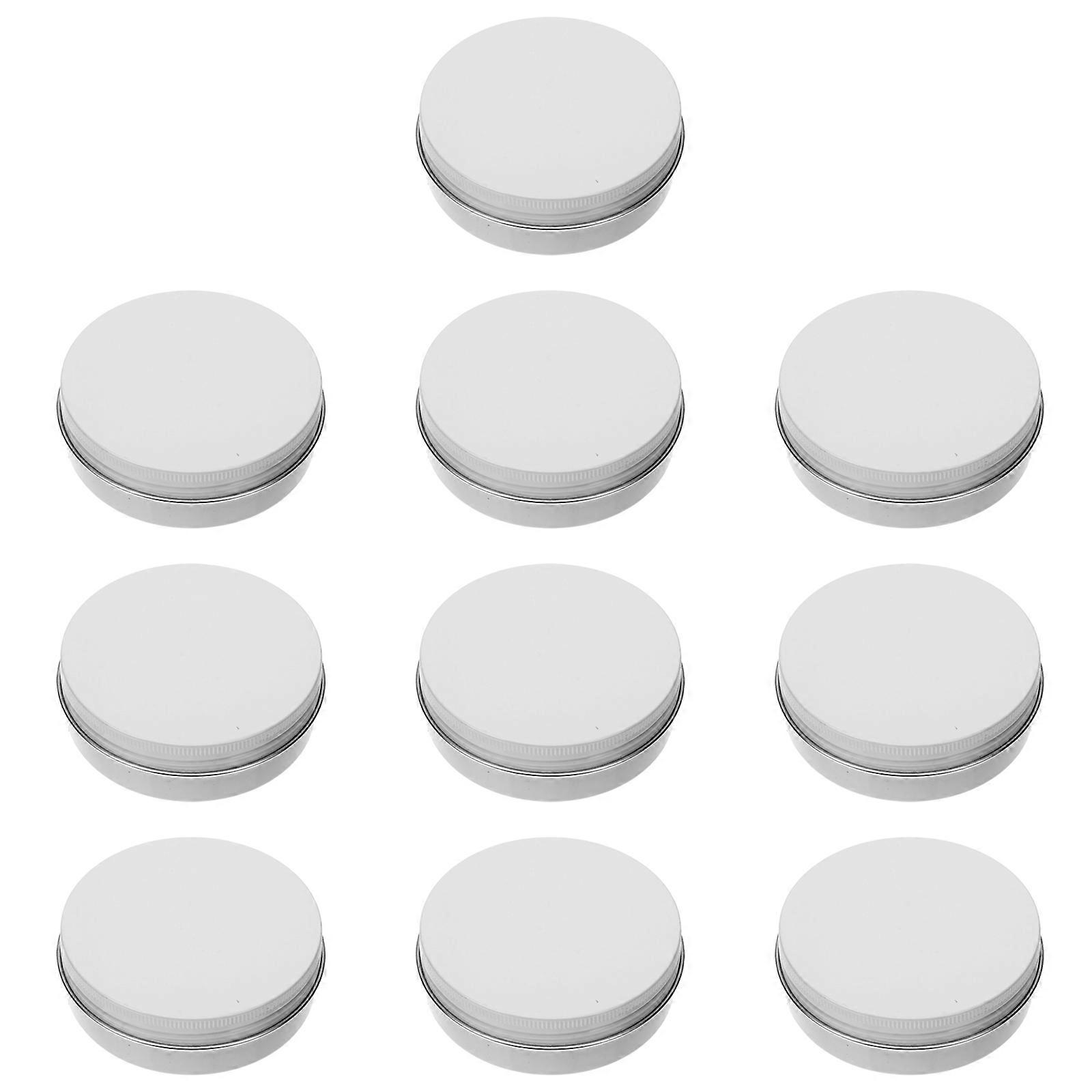 White Aluminum Jar for Storage Use 40Pcs Refillable Cream Boxes