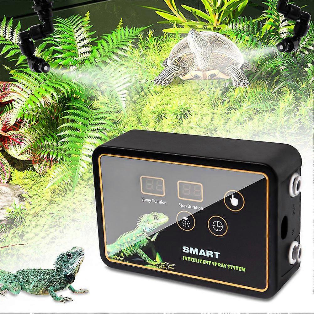 Rainforest Tank Timing Spray System Atomization Set,Climbing Pet Turtle Box Intelligent Spray Humidification System (US)