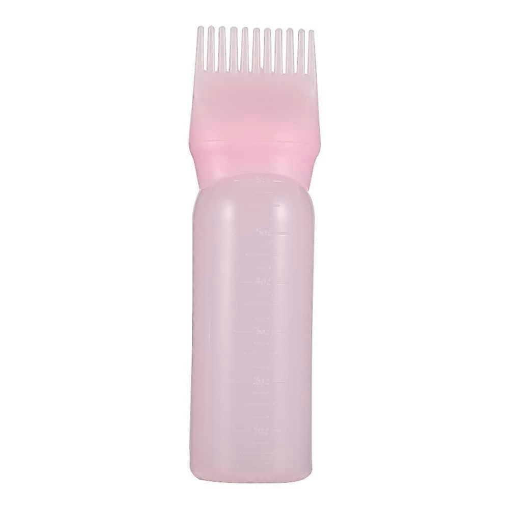 Hair Dye Applicator Bottle with Comb 6oz Pink for Precise Root Application and Even Color