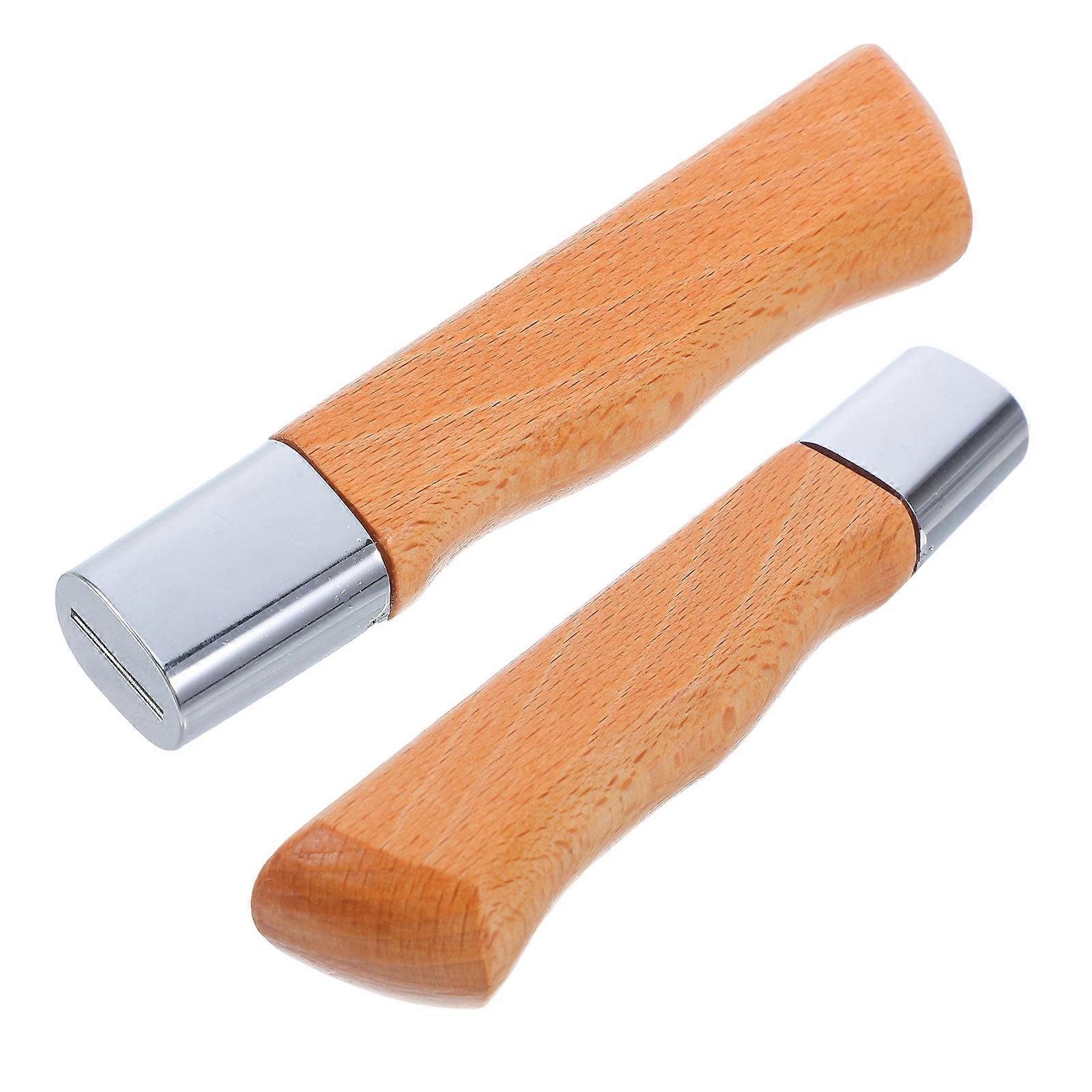 Wood Kitchen Handle Replacement for Safe Cutting 2Pcs Ergonomic Design