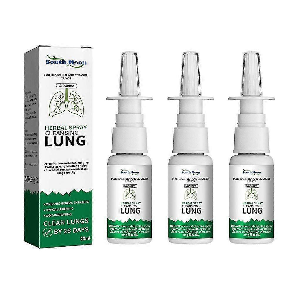 3 قطع الرئة السموم العشبية المطهر رذاذ للمدخنين واضح احتقان الأنف مكافحة الشخير الحل وقف رذاذ تخفيف الشخير